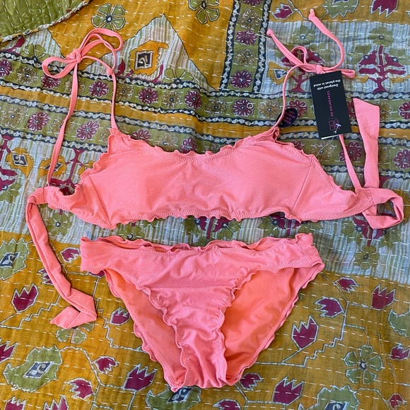 Blue sparkly bathing suit set size M - Picture 4 of 4